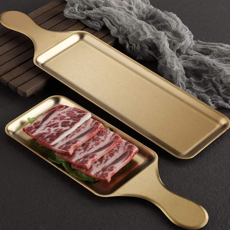طبق مستطيل من الفولاذ المقاوم  - مراجعة Korean Food Snacks وسعره