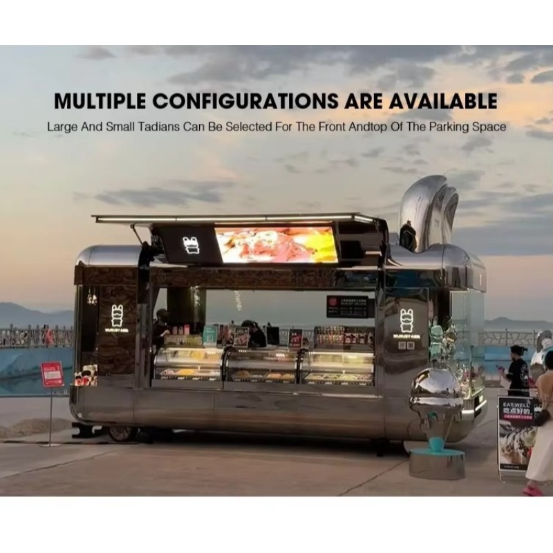 عربة طعام متنقلة جديدة مجهزة ب - مراجعة Food Snacks Catering وسعره
